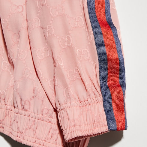 Children's GG viscose zip jacket - light pink
