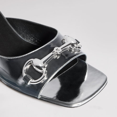 Women's Signora slide sandal - metallic silver leather