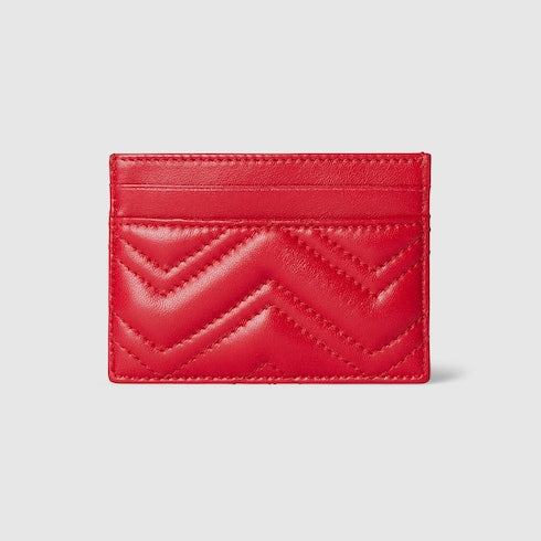 GG Marmont card case - bright red leather