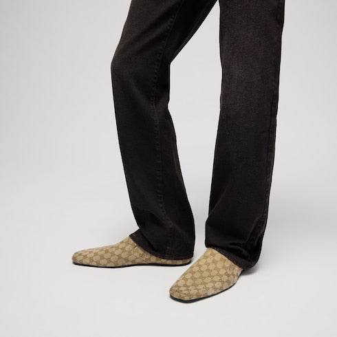 Men's Cupertino loafer - sand and brown GG canvas