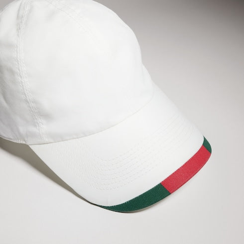 Cotton canvas baseball hat - white