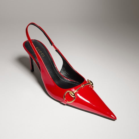 Women's Donna slingback pump - red patent leather