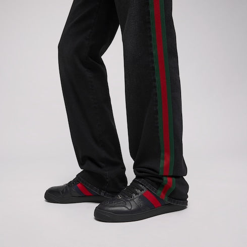 Men's Screener sneaker - black leather