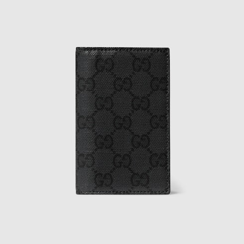 Gucci Essence Classic card case - black GG canvas