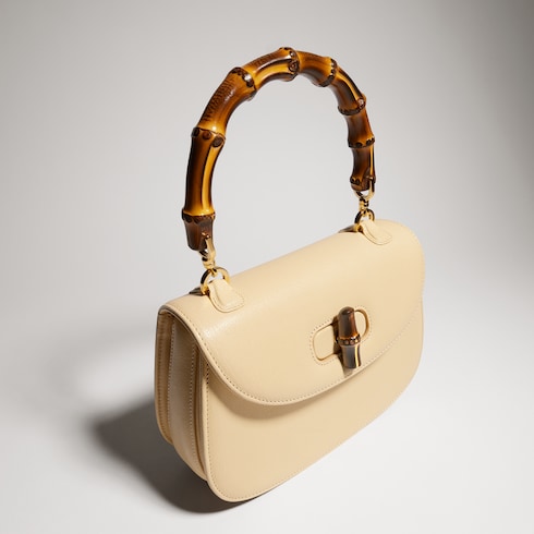 Gucci Bamboo 1947 small bag - light yellow leather