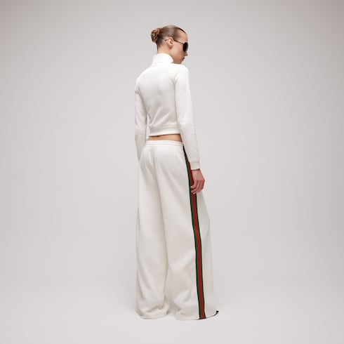 zip sweatshirt with Web - Rib cotton