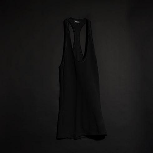 Crêpe jersey dress - black