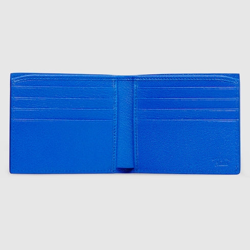 Lira bi-fold wallet - bright blue leather