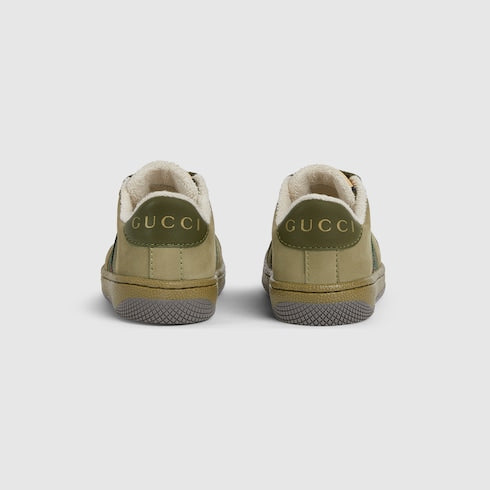 Toddler Screener sneaker - green suede