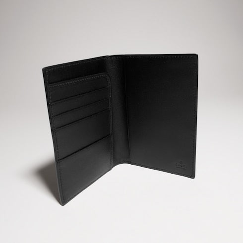 GG Emblem passport case - black GG leather