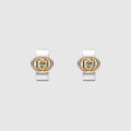 Gucci Interlocking mini hoop earrings - palladium-toned brass