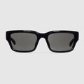 Rectangular-frame sunglasses - black