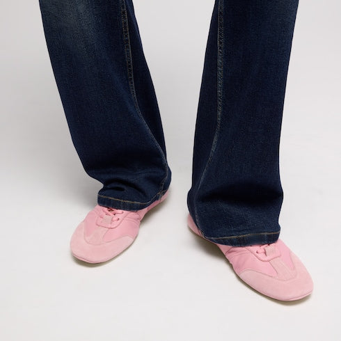 Men's Flex sneaker - pink suede and leather