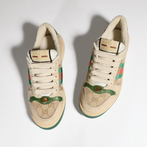 Butter Leather Women's Green Heel Screener Sneaker - Butter Leather