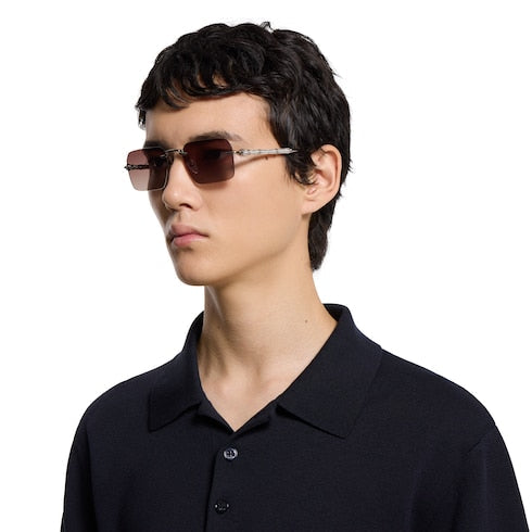 Frameless rectangular sunglasses - silver