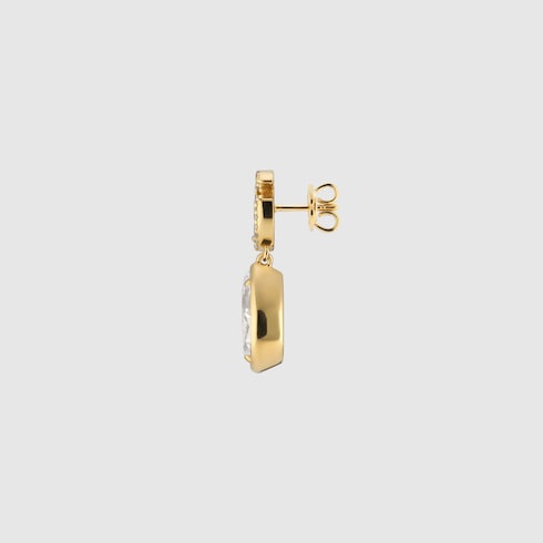 GG Marmont crystal drop earrings - gold-toned brass