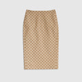 GG cotton canvas midi skirt - sand