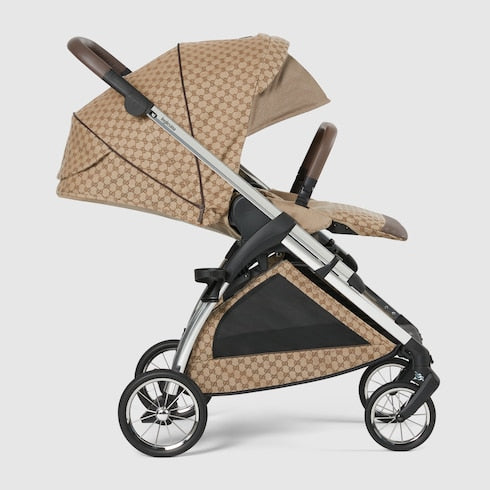 Gucci Stroller - beige and ebony GG canvas
