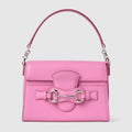 Horsebit Duomo small top handle bag - bright pink leather