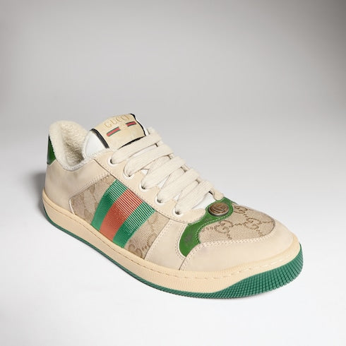 Butter Leather Women's Green Heel Screener Sneaker - Butter Leather