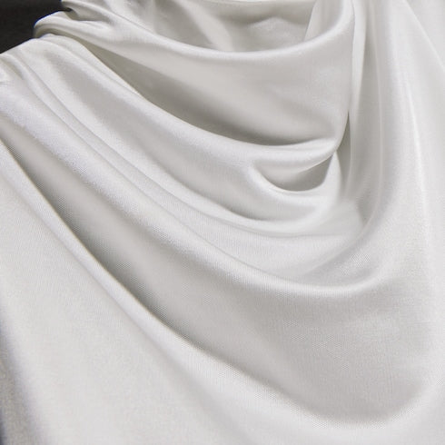 Viscose jersey draped dress - off white
