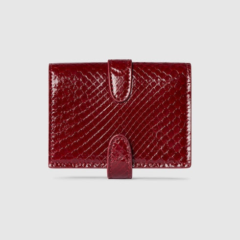 Gucci Jackie python medium wallet - dark red