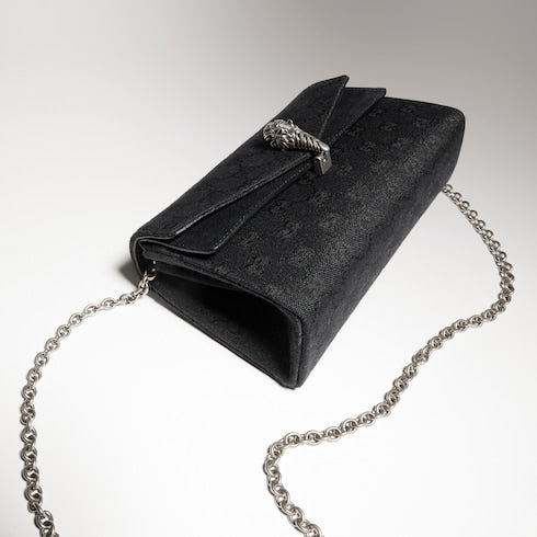 Dionysus small shoulder bag - black GG canvas