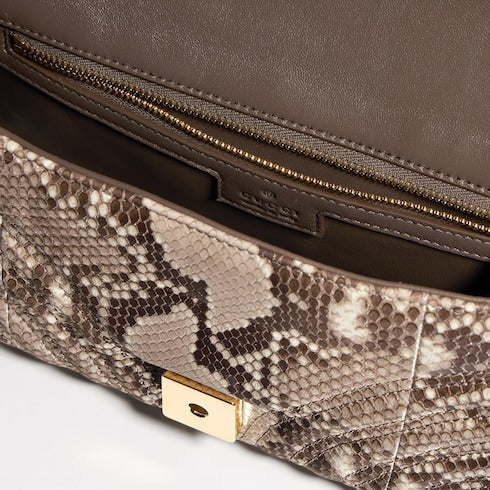 GG Marmont python medium shoulder bag - natural