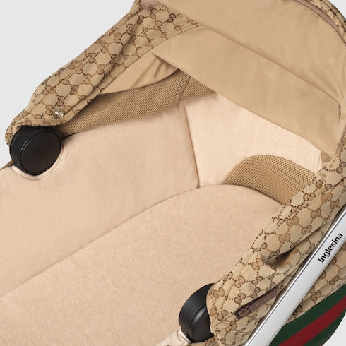 Gucci Bassinet-Stroller combo - beige and ebony GG canvas