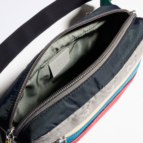 Children's GG nylon belt bag - multicolor GG nylon