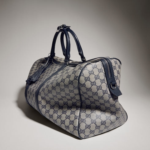 Gucci Essence Classic medium duffle bag - blue GG canvas