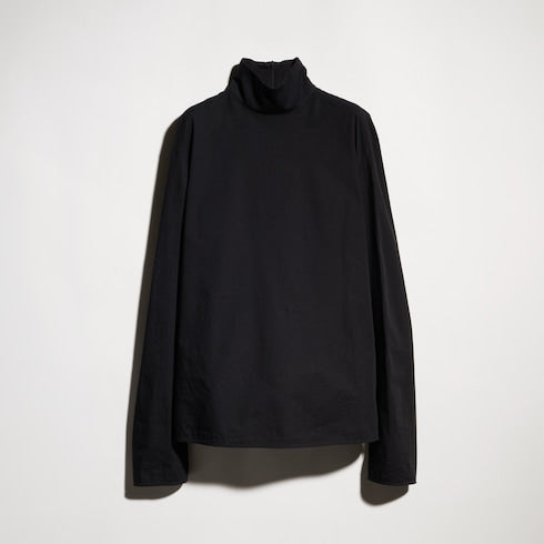 Cotton poplin T-shirt - black