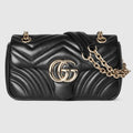GG Marmont small shoulder bag - black leather
