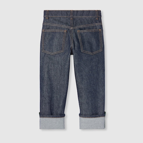 Children's denim pants with Web - dark blue