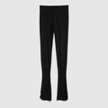 Crêpe jersey pants - black