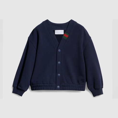 Children's cotton cardigan - dark blue