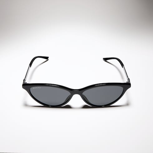 Cat-eye frame sunglasses - black