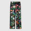 Printed silk twill pants - multicolor