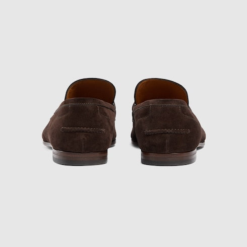Men's Gucci Jordaan loafer - dark brown suede