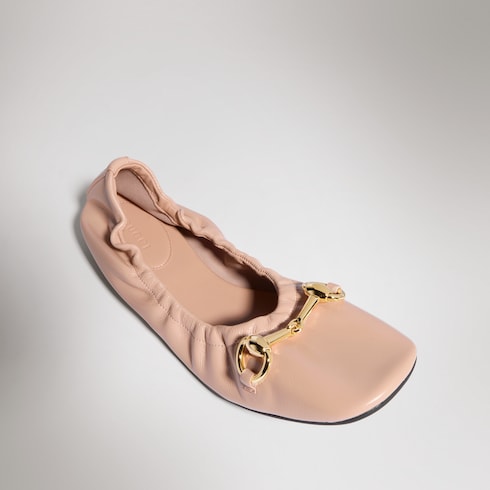 Women's Prima ballet flat - pink beige leather