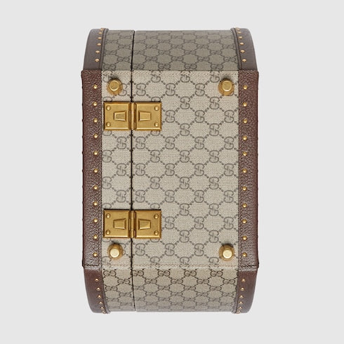 Gucci Savoy small hat box - beige and ebony Supreme
