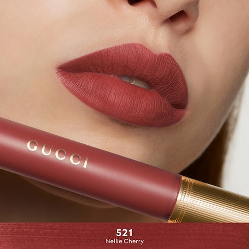 124 Emilie Brown, Rouge à Lèvres Liquide Mat Lipstick - 521​ Nellie Cherry