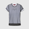 Double layered jersey T-shirt with print - white