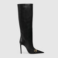 Women's Donna slip-on boot - black leather