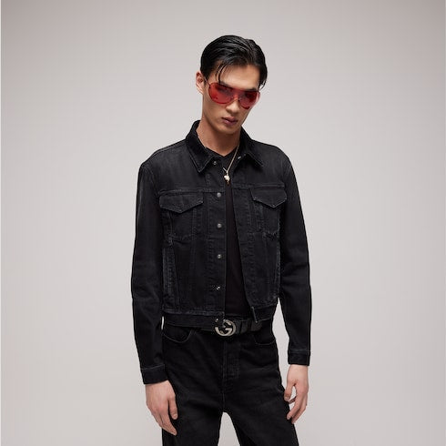 cotton denim jacket - Washed