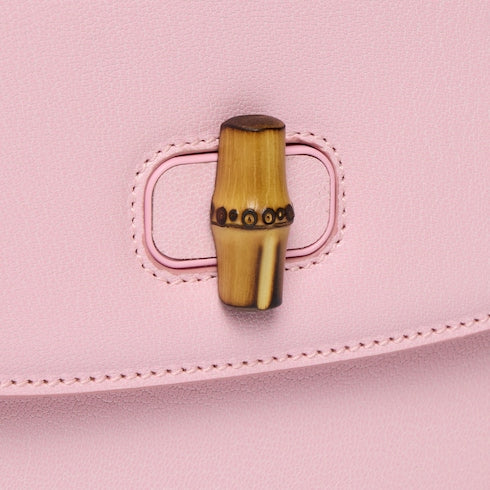 Bamboo clutch - light pink leather
