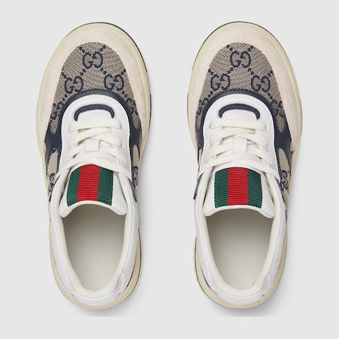 Children's Gucci Re-Web sneaker - white leather