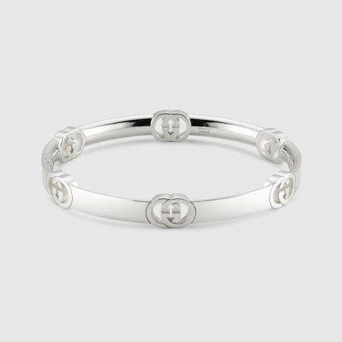 Gucci Interlocking bangle bracelet - 925 sterling silver