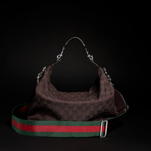 Brera medium crossbody bag - dark brown GG canvas