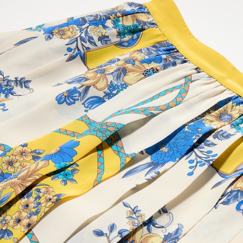 Printed silk midi skirt - multicolor